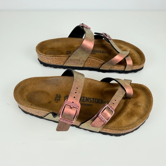 Birkenstock Women's Mayari Adjustable Strap Metallic Rose Pink Sandals Size 36 - Picture 3 of 5